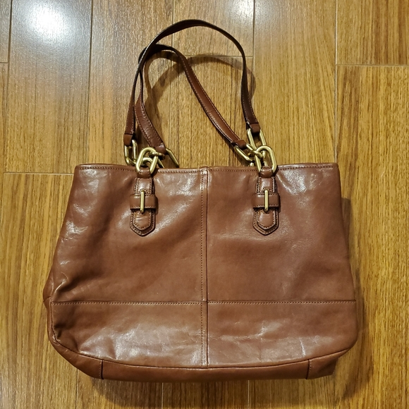 Coach Gold Chain Shoulder Handbag - Picture 5 of 8